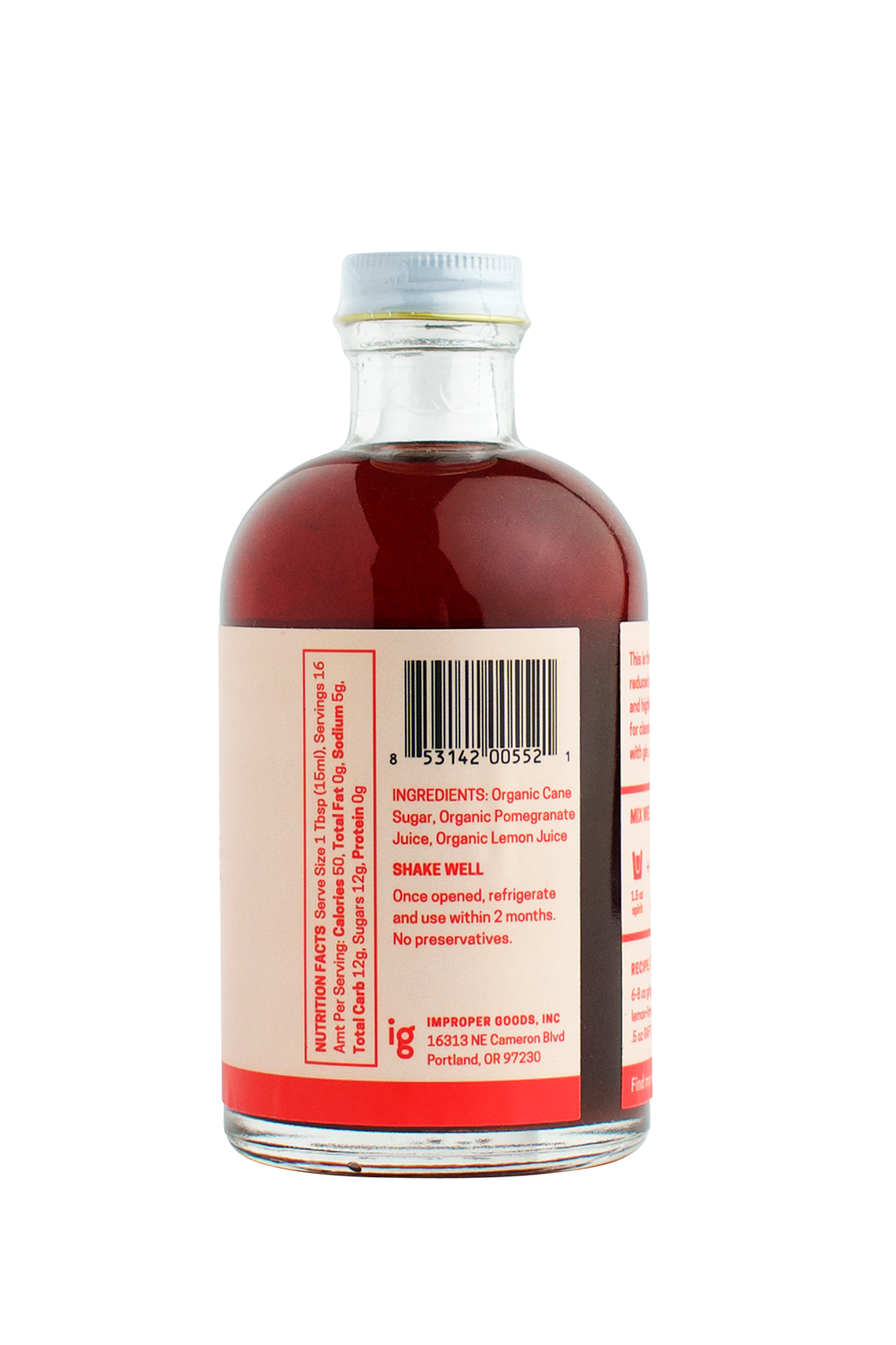 RAFT Grenadine Syrup - Improper Goods, LLC