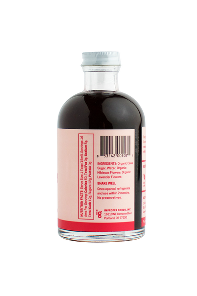 RAFT Hibiscus Lavender Syrup - Improper Goods, LLC