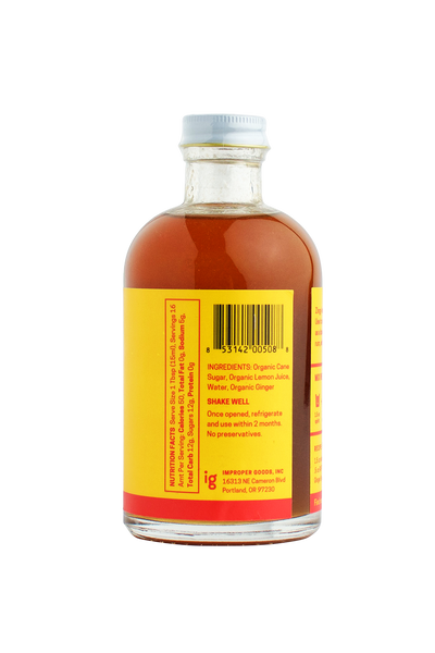 RAFT Lemon Ginger Syrup - Improper Goods, LLC